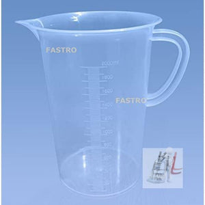Plastic Measuring Jug 250ml & 2000ml Combo Pack (polylab) - Laboratorydeal