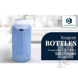 Polylab Polypropylene Wide Mouth Reagent Bottles, 500ml, White (Pack of 12). - Laboratorydeal