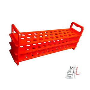Polylab polypropylene Test tube stand 3 TIER: 13 mm X 31 Holes (Pack of 1) - Laboratorydeal