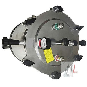 Portable Autoclave Six Wing Nut Aluminium Material-Aluminium Only Size 12x12 Capacity -20Ltr. - Laboratorydeal
