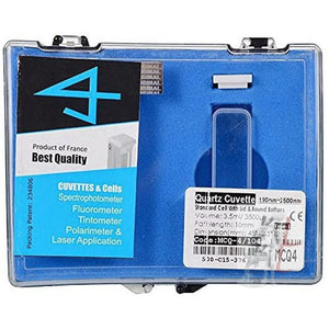 Quartz Cuvette For UV Spectrophotometer, Pathlength 10mm, Volume 3.5ml - Laboratorydeal
