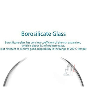 SPYLX Long Neck Round Bottom Boiling Flask - Made of Heavy Borosilicate Glass 2000 ml - Laboratorydeal