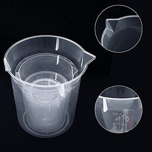 SPYLX Plastic Graduated Cylinders and Beakers 10ml 25ml 50ml 100ml Cylinders with 30ml 50ml 100ml 250ml 500ml 1000ml Plastic Beakers 2 Brushes 5 Droppers Great for Home School Science Lab - Laboratorydeal