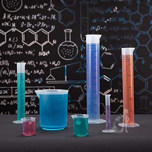 SPYLX Plastic Measuring Cylinder Transparent Graduated Cylinder's for Laboratory Test (100 ML, 2) - Laboratorydeal