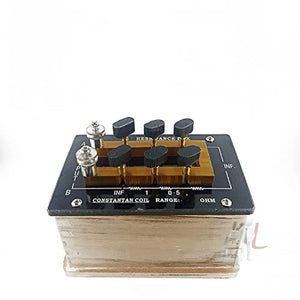 SPYLX Resistance Box Ohms Plug Type with 9 Keys for Laboratory Use in Physics and Electronics Lab (0.1 to 1 Ohms) - Laboratorydeal
