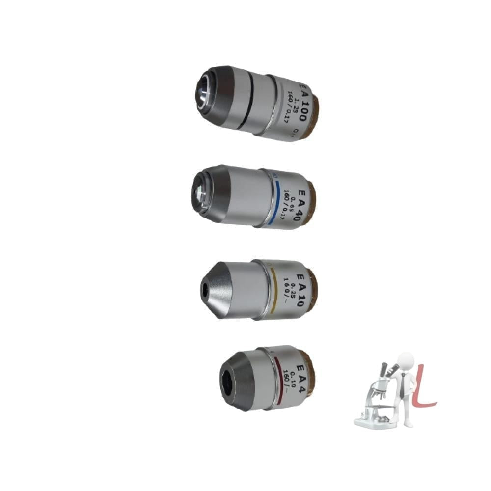 SSU 725-2 Brass & Diecast Aluminum White & Black Laboratory Medical Research Microscope - Laboratorydeal