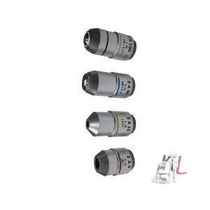 SSU 725-2 Brass & Diecast Aluminum White & Black Laboratory Medical Research Microscope - Laboratorydeal