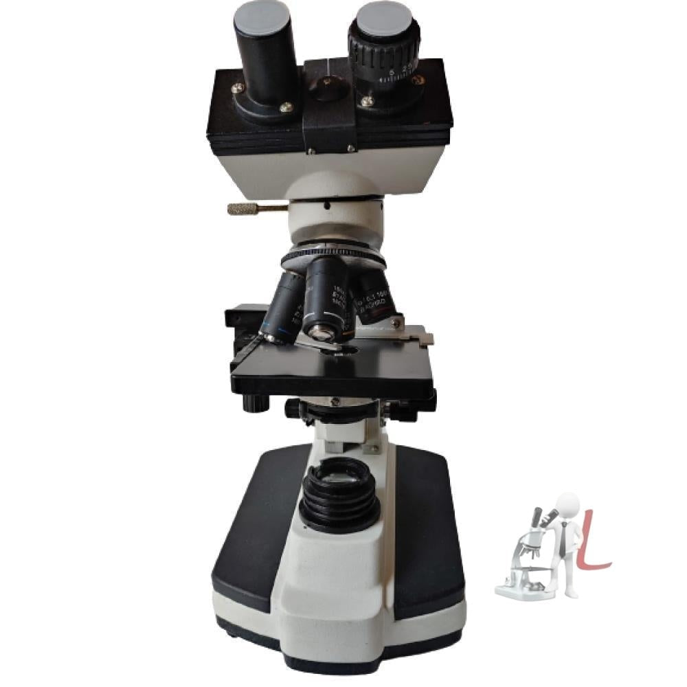 SSU 725-2 Brass & Diecast Aluminum White & Black Laboratory Medical Research Microscope - Laboratorydeal