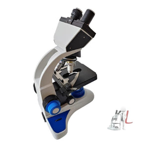 SSU 725-2 Brass & Diecast Aluminum White & Black Laboratory Medical Research Microscope - Laboratorydeal