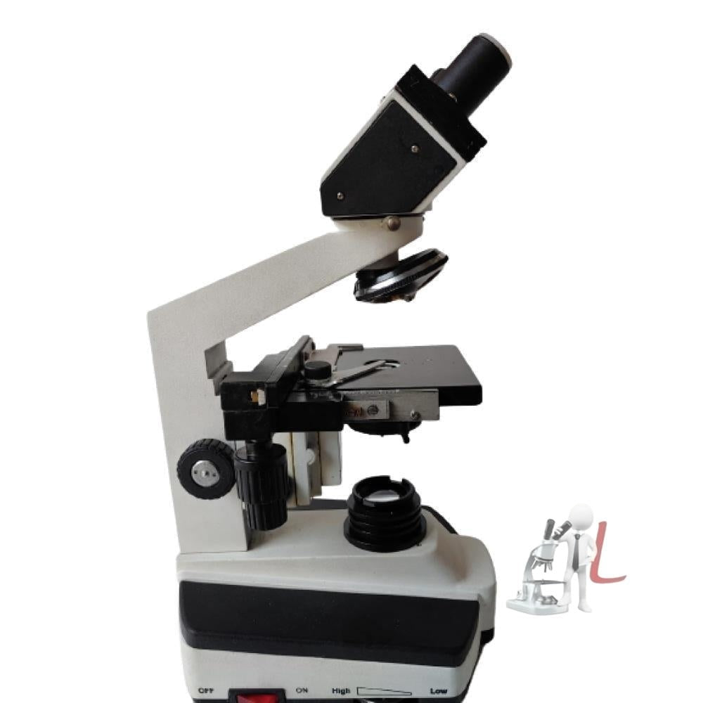 SSU 725-2 Brass & Diecast Aluminum White & Black Laboratory Medical Research Microscope - Laboratorydeal