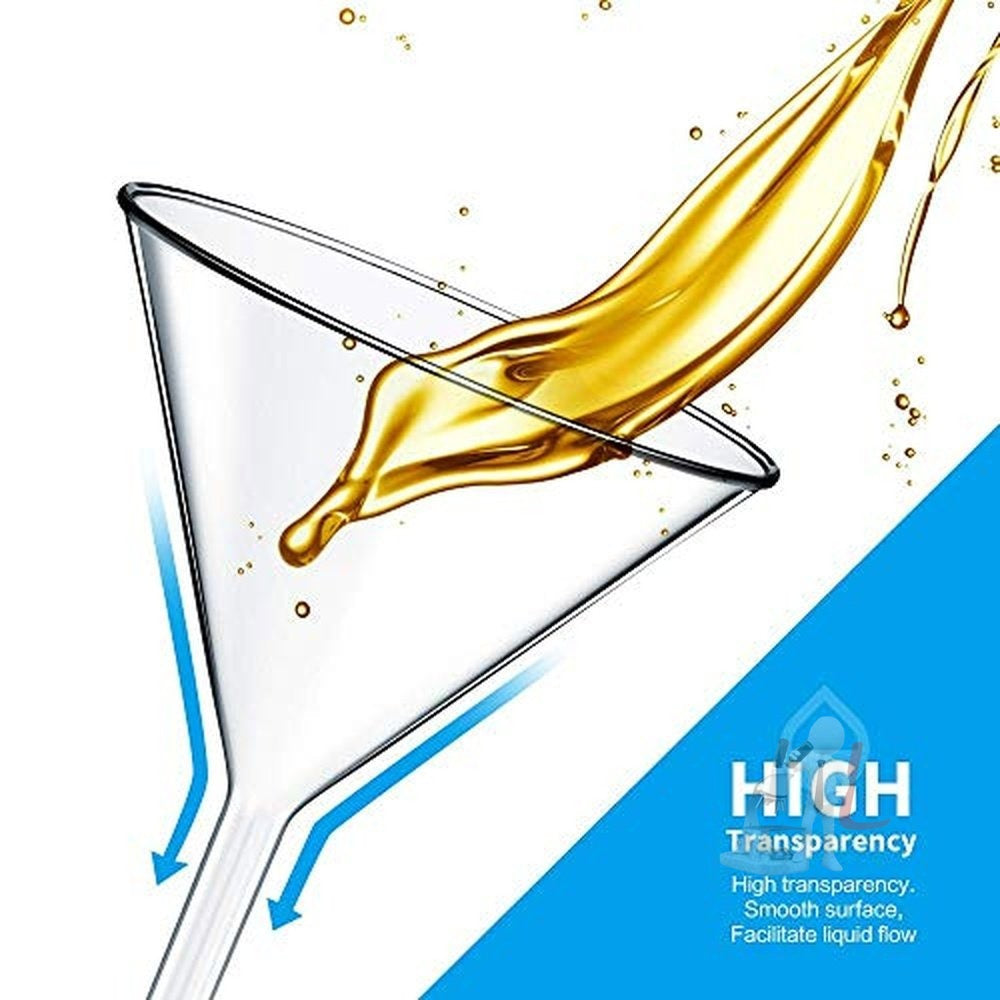 Scifa Borosilicate Glass Funnel 3 inches 75mm for Laboratory Use Borosilicate Glassware for Bottle Hot Oil or Liquid Chemicals Solutions - Pack of 1 - Laboratorydeal