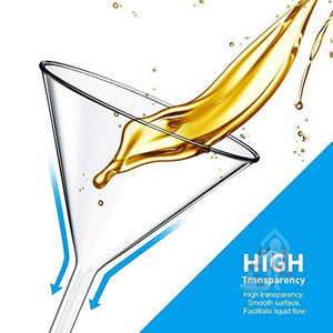 Scifa Borosilicate Glass Funnel 3 inches 75mm for Laboratory Use Borosilicate Glassware for Bottle Hot Oil or Liquid Chemicals Solutions - Pack of 1 - Laboratorydeal
