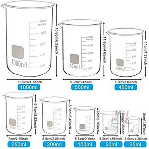 Scifa High Quality Borosilicate 3.3 Glass Beakers with Graduation Marks - 1000 ml, Pack of 1 - Laboratorydeal
