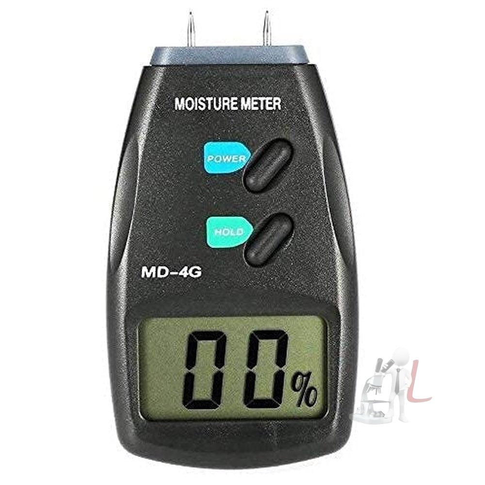 Scifa MD-4G 4 Pins Wood Moisture Meter Humidity Tester, Digital LCD, Black-