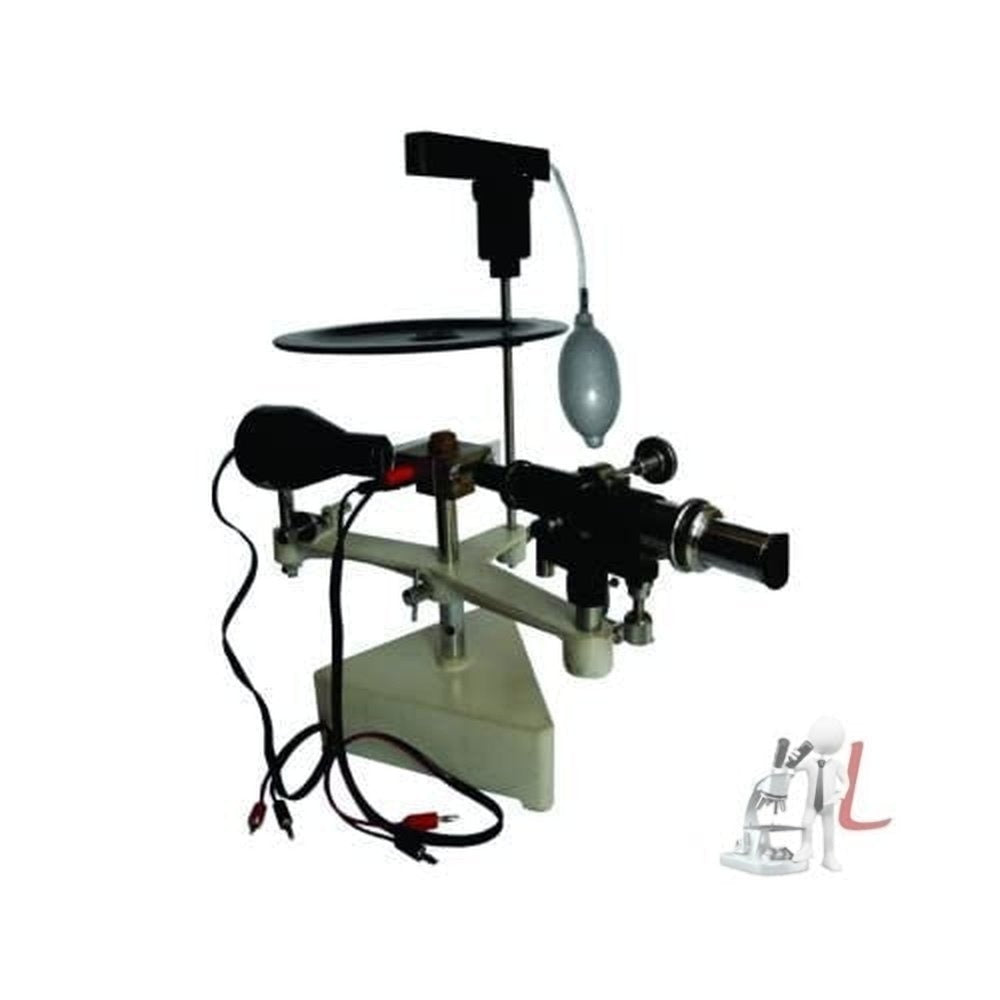 Scifa MILIKANāS OIL DROP APPARATUS MOUNTED WITH CONDENSER, LIGHT SOURCE AND MEASURING MICROSCOPE-