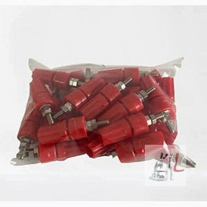 Scifa TERMINAL 4 mm RED (ABS plastic) pk. of 25 pcs-