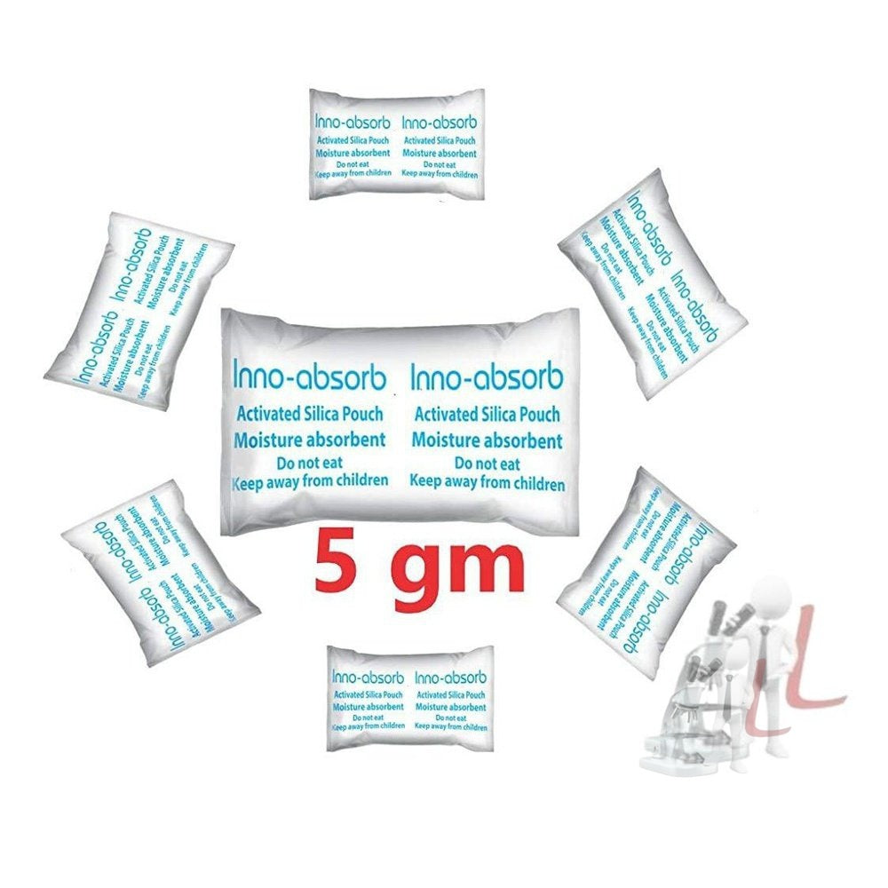 Silica Gel Packets (5gm, Pack of 80, White) - Laboratorydeal