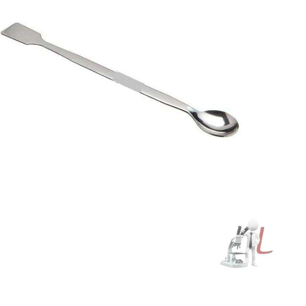 Spatula 6", Stainless Steel, One Side Spoon One Side Flat (Pack of 10) by labpro - Laboratorydeal