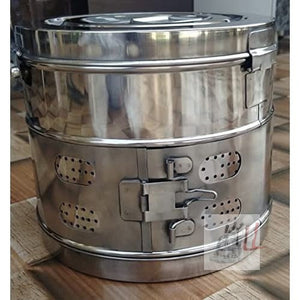 Stainless Steel Seamless Dressing Drum (11x9 Inches) - Laboratorydeal