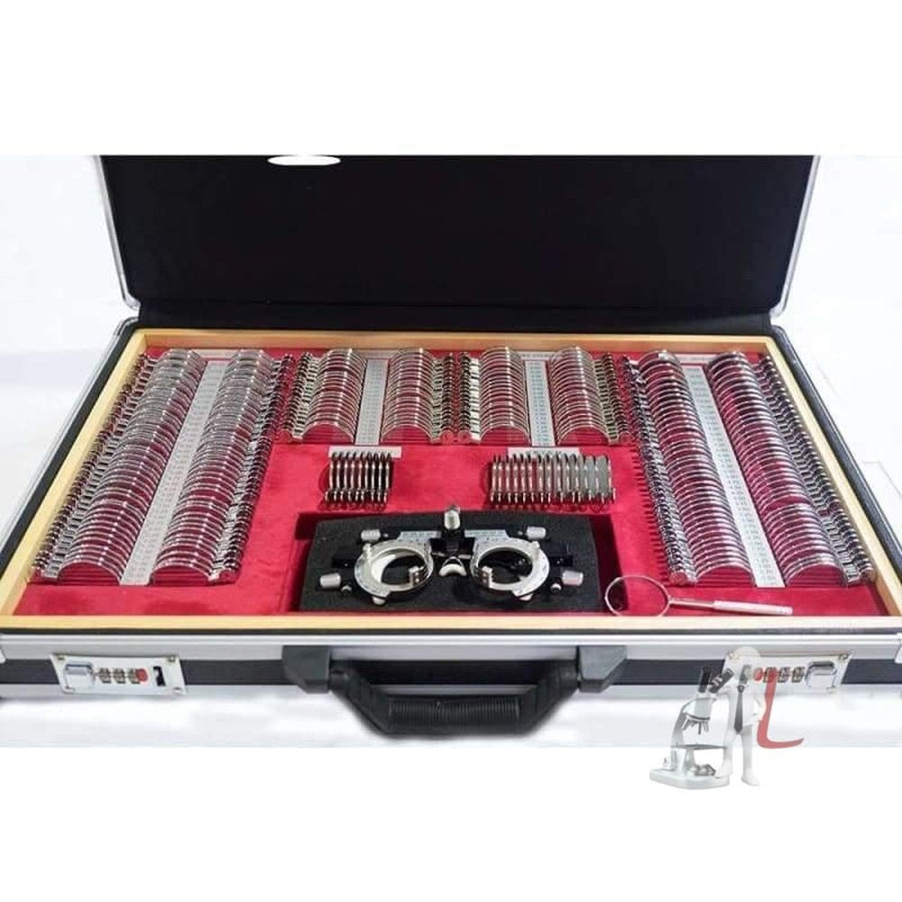 TRIAL LENS SET ( RED & BLACK ) WOODEN BOX - Laboratorydeal