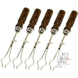 Test Tube Holder with wooden handle for holding test tubes in labs and industries (pack of 5) - Laboratorydeal