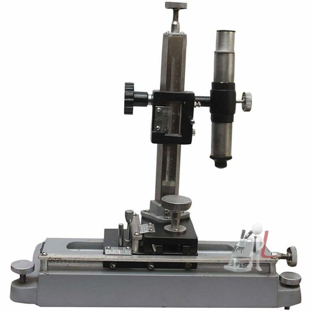 Travelling Microscope (Vernier type) for Physics Lab with wooden box - Laboratorydeal