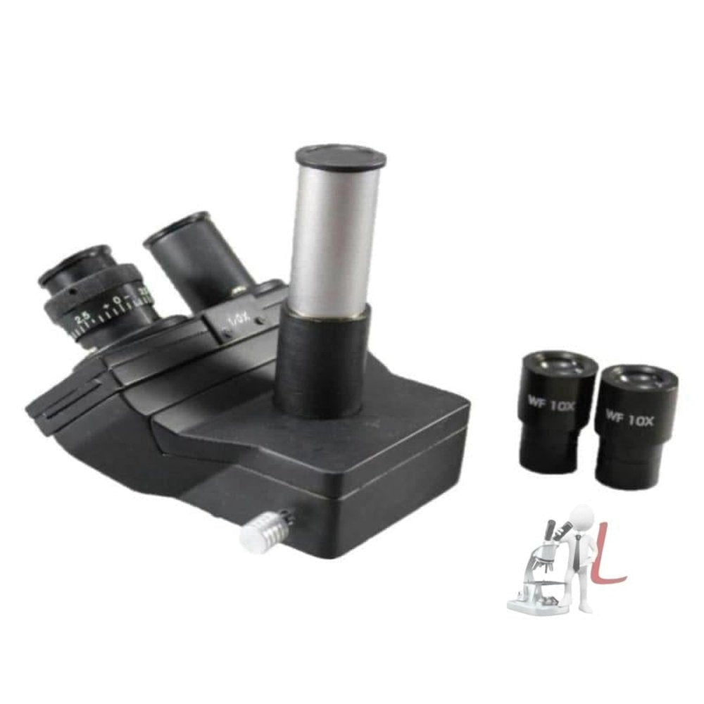 Trinocular Microscope Head 42mm Customizable Dovetail with Eyepiece Pair 10Xwf by labpro - Laboratorydeal