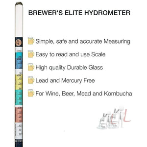 Triple Scale Hydrometer, Hardcase and 250ml jar - Specifc Gravity ABV Tester- for Wine, Beer, Mead and laboratoy tested - Laboratorydeal