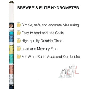 Triple Scale Hydrometer - Specific Gravity Alcohol ABV Tester - for Wine, Beer, Cider, Mead, Sake and Kombucha - Homebrew Fermented Beverages by laboratory tested scale - Laboratorydeal