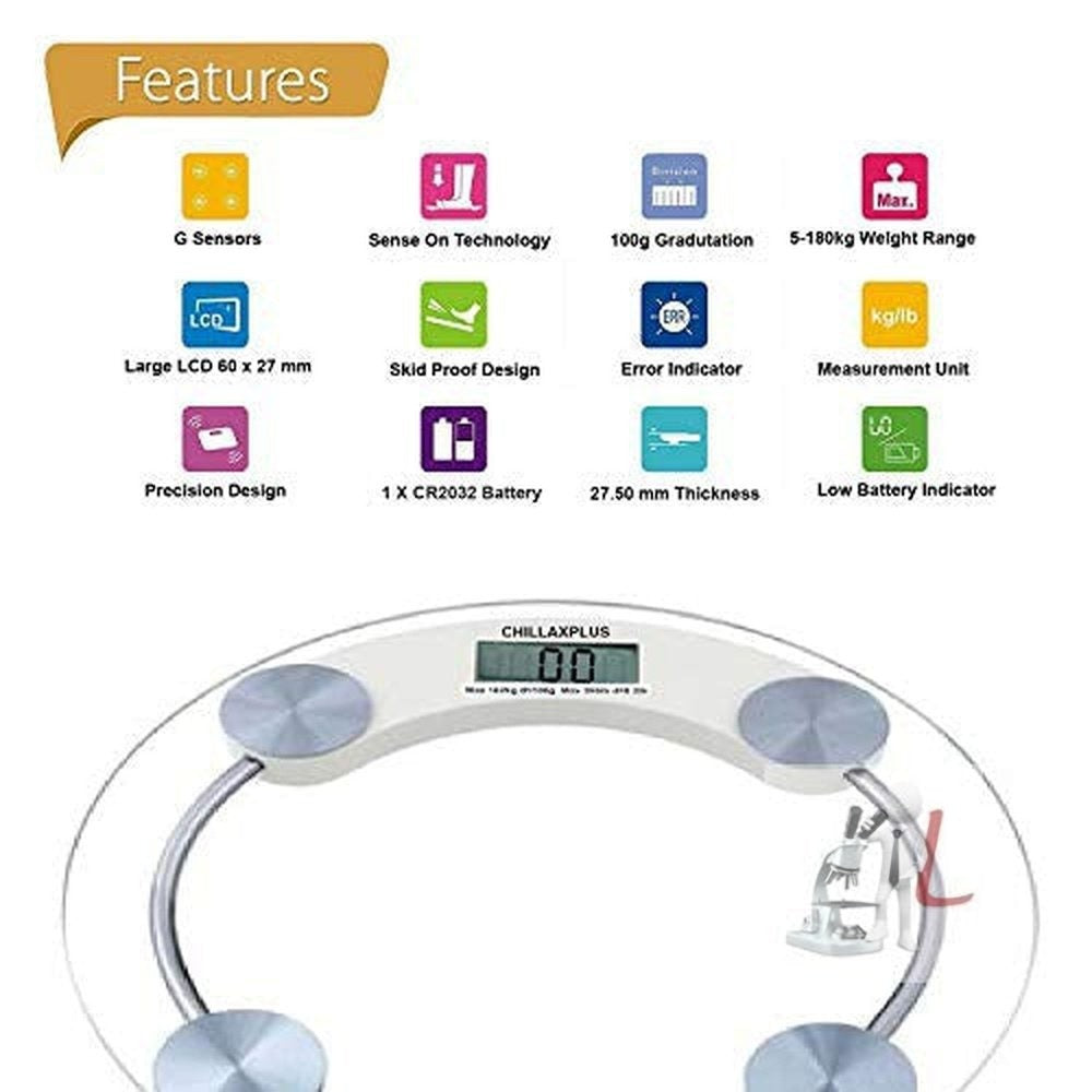 U UZAN LCD Display Electronic Digital Weighing Scale 8mm - Laboratorydeal