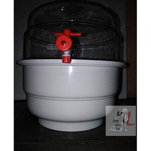 Vaccum dessicator 200mm ID Polycarbonate All clear with PTFE stopcock - Laboratorydeal