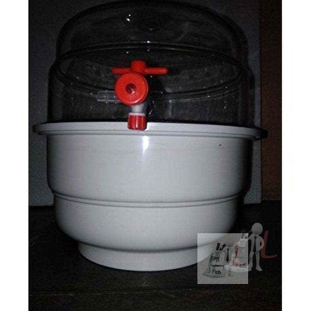 Vaccum dessicator 300mm ID Polycarbonate All clear with PTFE stopcock - Laboratorydeal