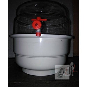 Vaccum dessicator 300mm ID Polycarbonate All clear with PTFE stopcock - Laboratorydeal