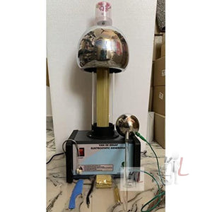 Vandegraff Generator motor driven acrylic tube with 200mm (8") Dome polished aluminum removable sphere - Laboratorydeal