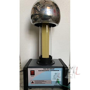 Vandegraff Generator motor driven acrylic tube with 200mm (8") Dome polished aluminum removable sphere - Laboratorydeal