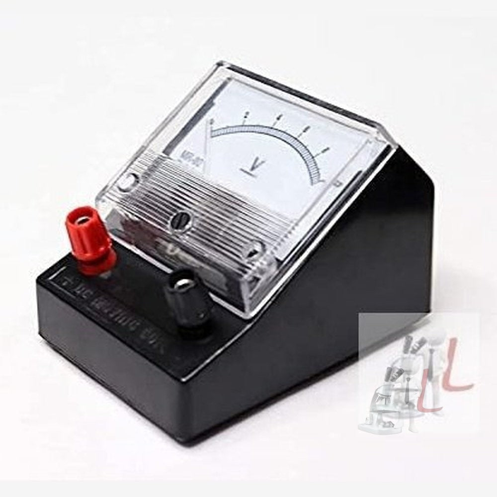 WKM Analog DC Voltmeter 10/ Volt Ammeter 500 MA/Galvanometer 30-0-30 Volt for Lab Desk - Pack of 3 - Laboratorydeal