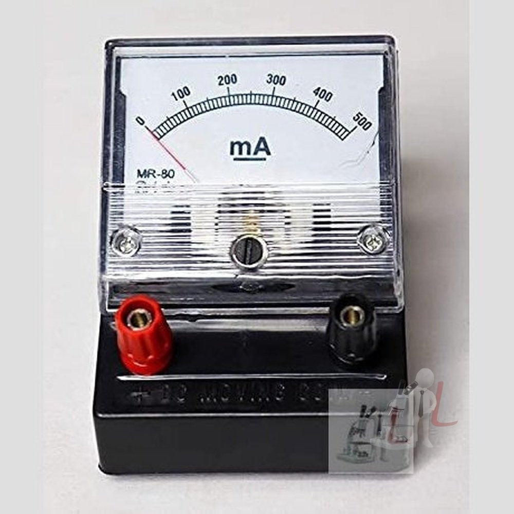WKM Analog DC Voltmeter 10/ Volt Ammeter 500 MA/Galvanometer 30-0-30 Volt for Lab Desk - Pack of 3 - Laboratorydeal