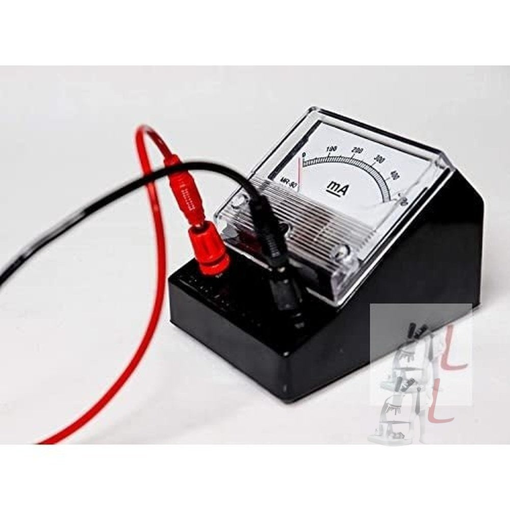 WKM Analog DC Voltmeter 10/ Volt Ammeter 500 MA/Galvanometer 30-0-30 Volt for Lab Desk - Pack of 3 - Laboratorydeal