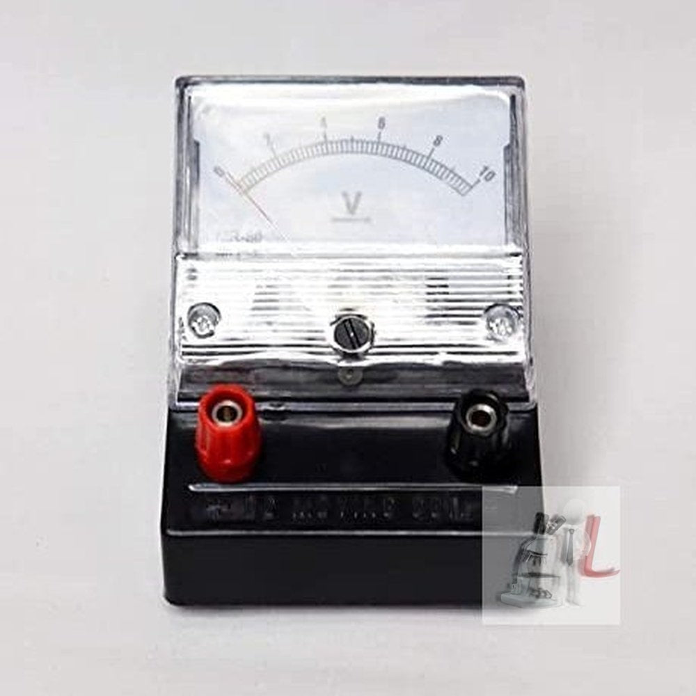 WKM Analog DC Voltmeter 10/ Volt Ammeter 500 MA/Galvanometer 30-0-30 Volt for Lab Desk - Pack of 3 - Laboratorydeal