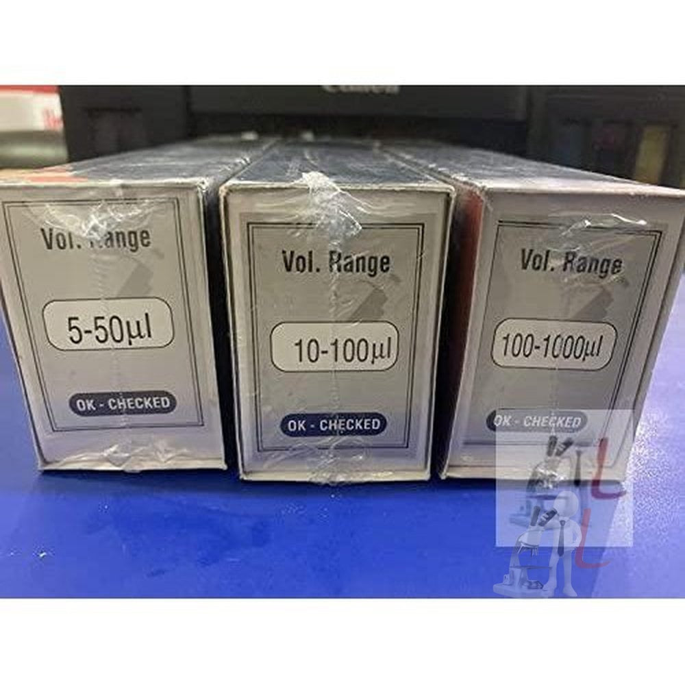 WKM Micropipette Variable Volume Range 5-50Ul,10-100Ul,100-1000Ul Set - Laboratorydeal