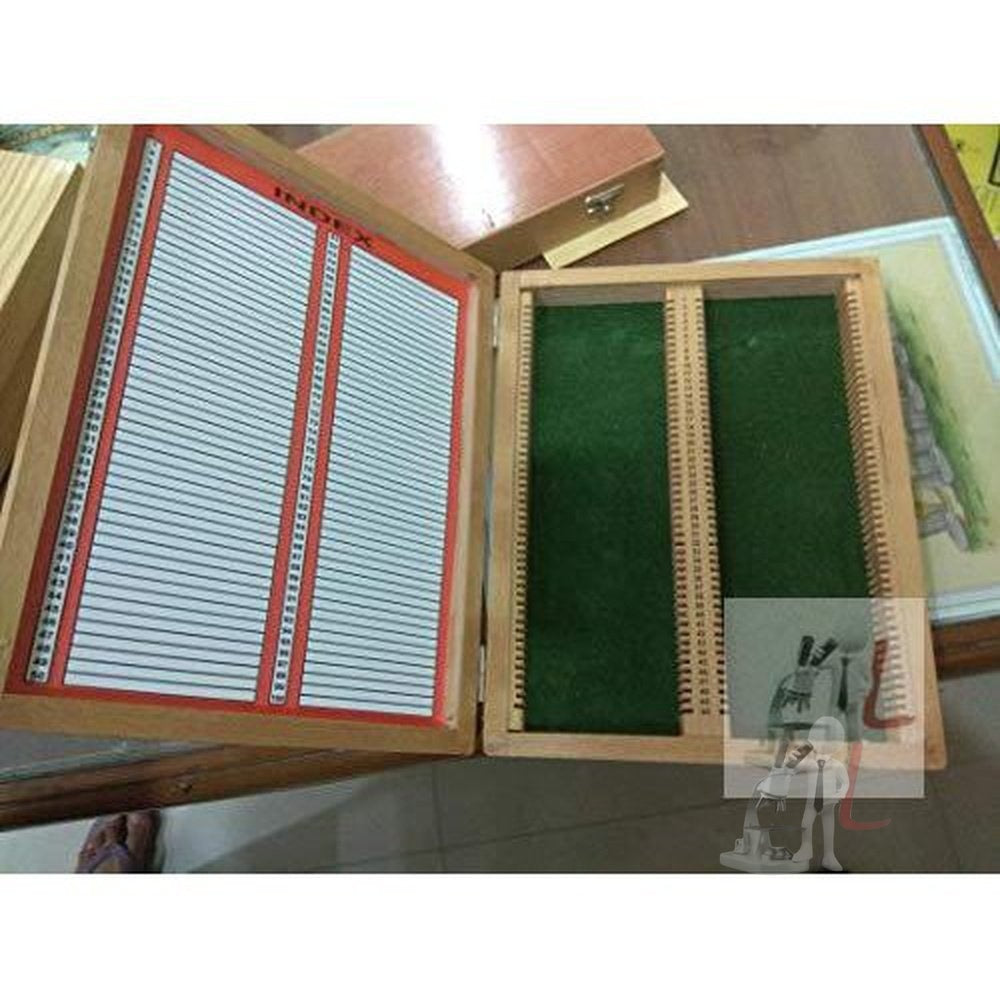 Wooden Slide Box | slide box price for 100 Slides With Index - Laboratorydeal