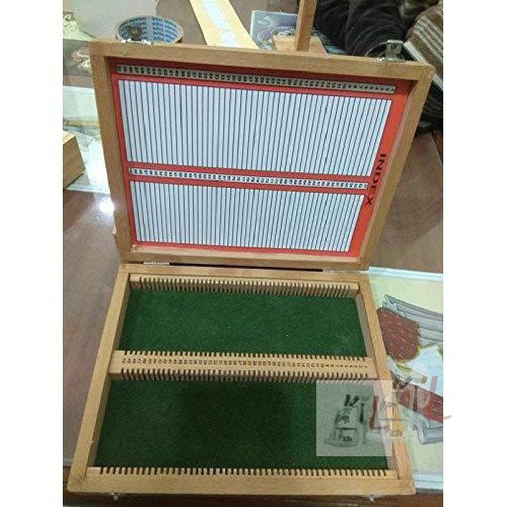 Wooden Slide Box | slide box price for 100 Slides With Index - Laboratorydeal