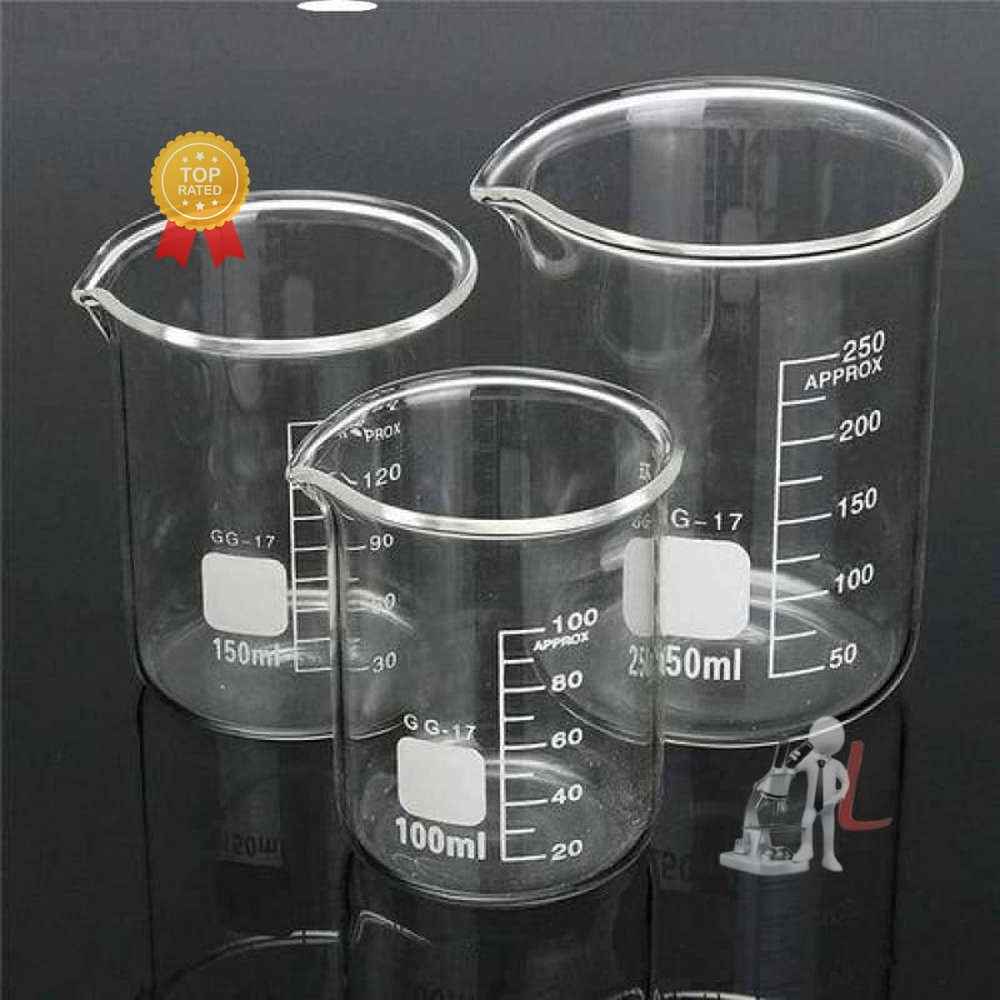 laboratory Beaker (Set Of 6), 100Ml , 250 Ml , 500Ml - Laboratorydeal