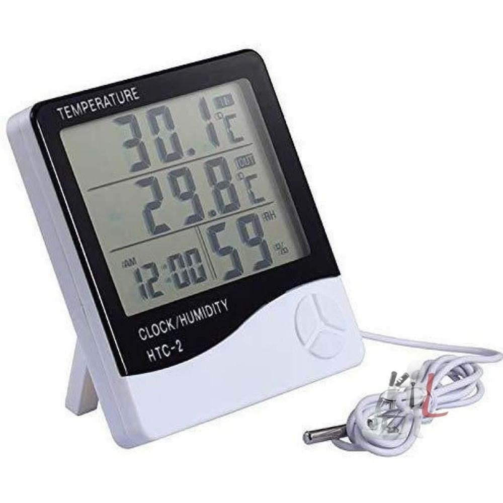 prime HTC-2 Digital Indoor Cum Outdoor Thermo-hygrometer with Temperature Humidity Meter Tester and Clock - Laboratorydeal