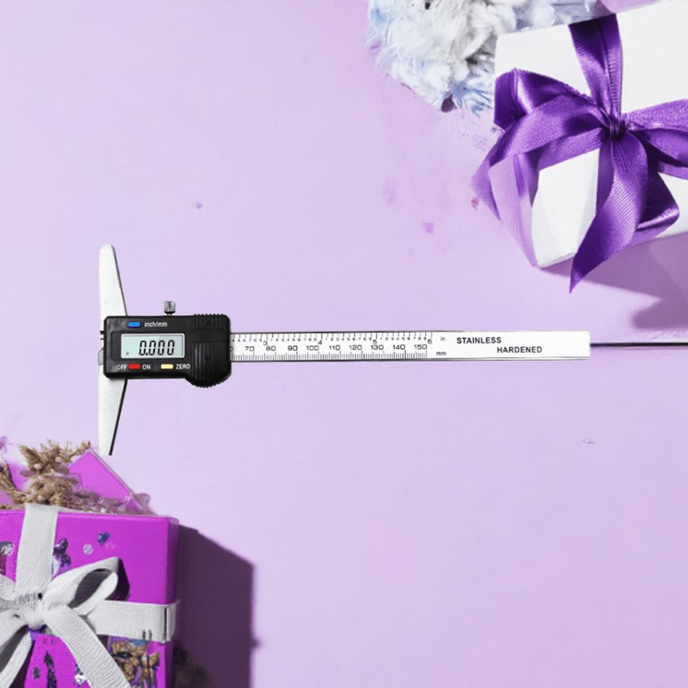 0-150mm Digital Display Depth Gauge Caliper Vernier Caliper Depth Measuring Ruler, 0-150mm