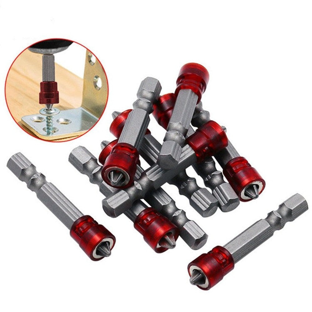 10 PCS 50L Magnetic Circle Screwdriver Electric Screwdriver Cross Non-slip Screwdriver, 10 PCS / Set Circle Screwdriver Bit