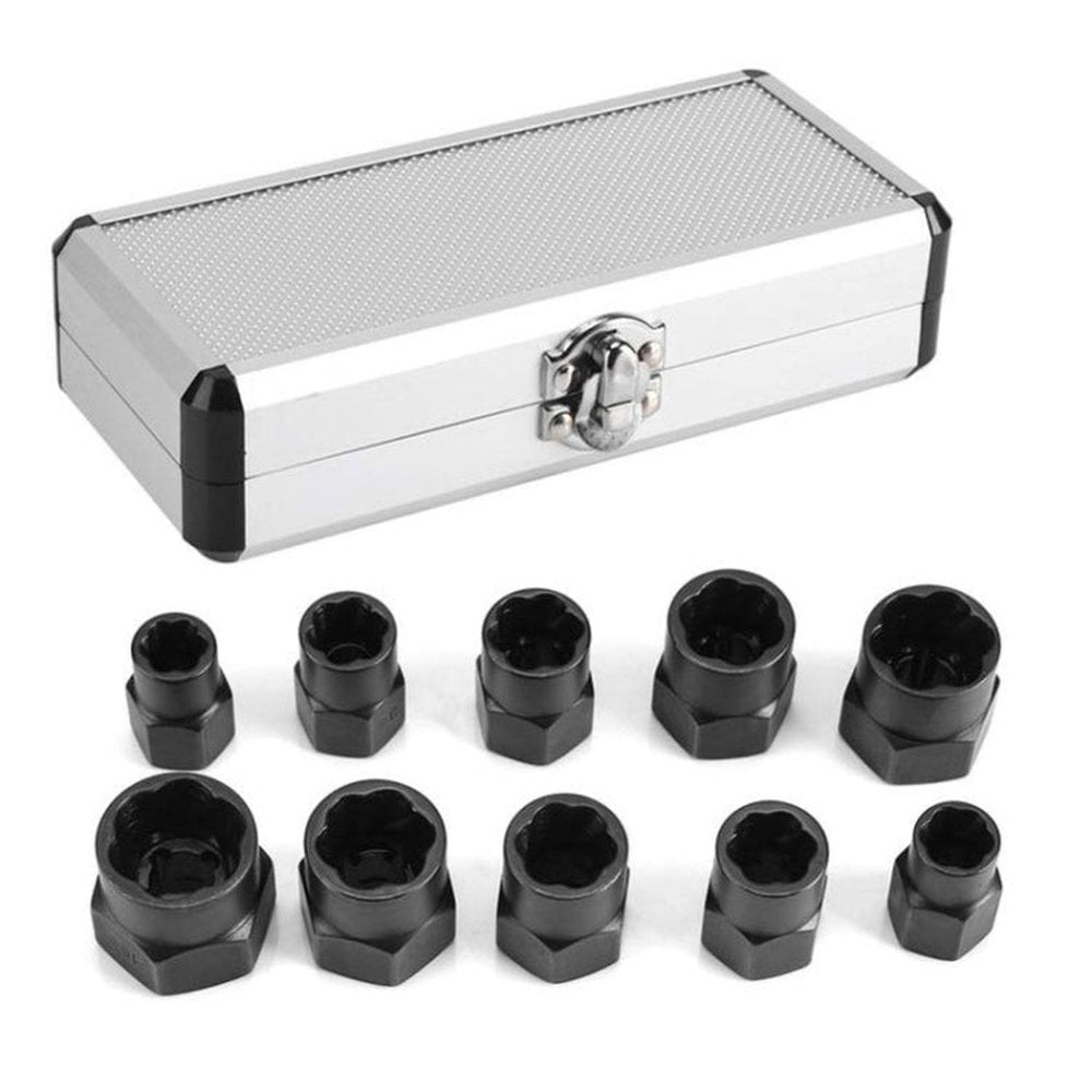 10 PCS / Set Nut Extractor Screw Removal Tool Break Wire Bolt Extractor, High, Short