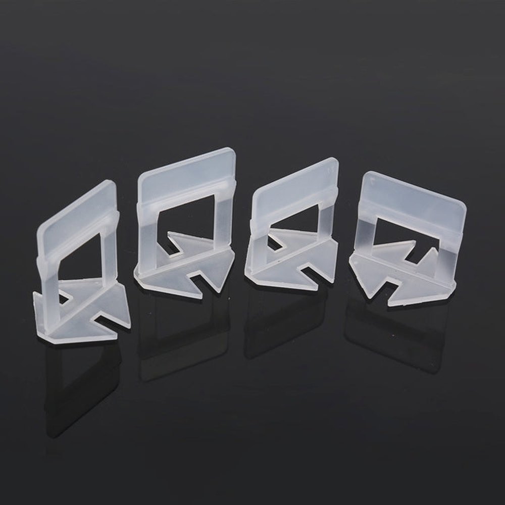 100 PCS 1.0mm Tile Leveling System Clips Kit Wall Floor Tile Spacer Tiling Tool for Paving Locator Tool OG6480, 1.0mm