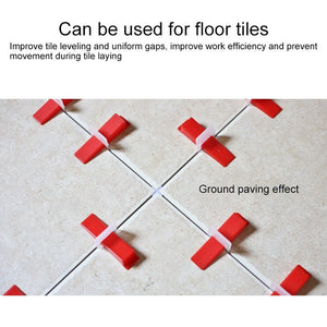 100 PCS 1.5mm Tile Leveling System Clips Kit Wall Floor Tile Spacer Tiling Tool  for Paving Locator Tool OG6480, 1.5mm