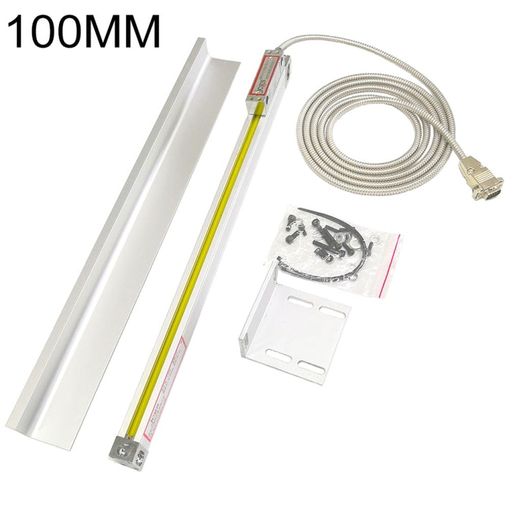 100mm Measuring Range Milling Lathe Digital Readout Encoder Grating Electronic Ruler Linear Scale, 100mm